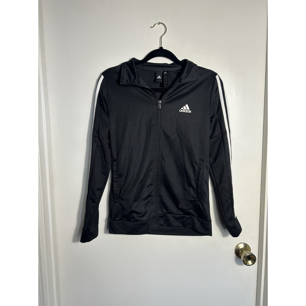 Adidas Women's Black 3-Stripe Full Zip Track Jacket Sportswear Size S